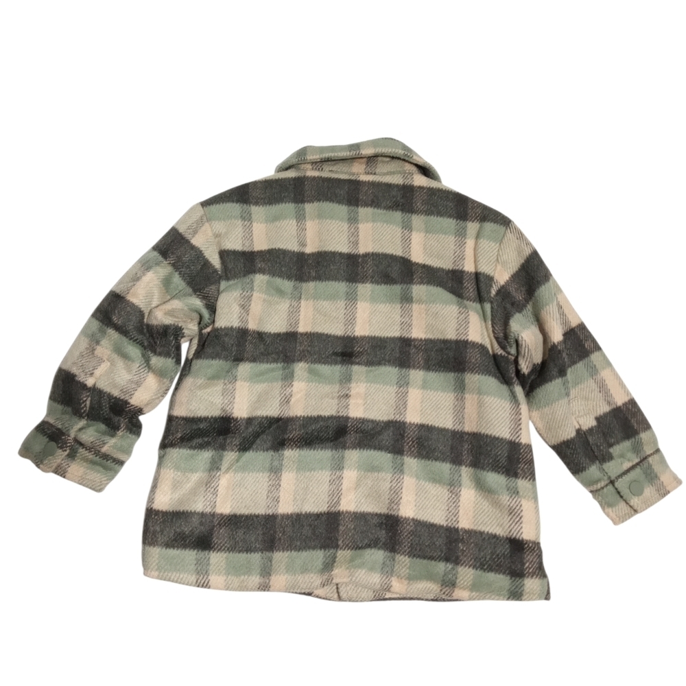 Zara Kids Plaid Fleece Lined Snap Closure Jacket Size 4-5 - Picture 7 of 7